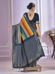 Digital Printed Art Silk Saree