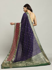 Digital Printed Cotton Blend Woven Saree