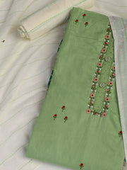 Printed Cotton Blend Unstitched Suit With Dupatta