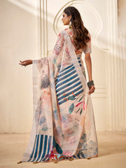 Digital Printed Cotton Saree