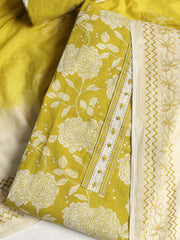 Printed Cotton Printed Unstitched Suit With Dupatta