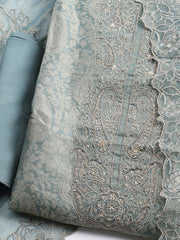 Woven Design Tissue Unstitched Suit With Dupatta