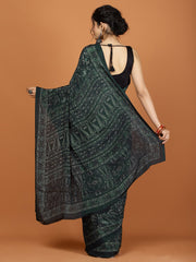 Digital Printed Crepe Woven Saree