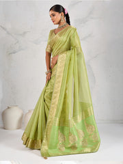 Woven Design Linen Saree