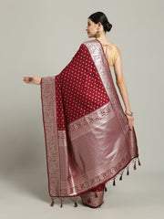 Zari Jaal Art Silk Woven Saree