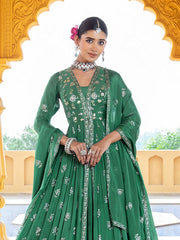 Traditional Embroidered Anarkali Set