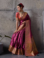 Woven Design Satin Silk Saree