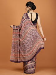 Digital Printed Crepe Woven Saree