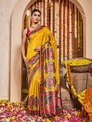 Resham Border Art Silk Saree