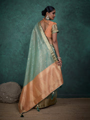 Woven Border Art silk Saree