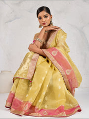 Woven Design Linen Saree