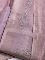 Woven Design Tissue Unstitched Suit With Dupatta