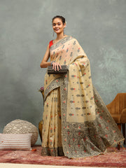 Resham Booti Woven Cotton Blend Saree