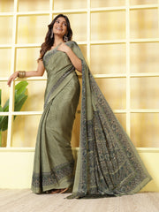 Digital Printed Crepe Saree