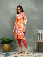 Floral Printed Cotton Kurta