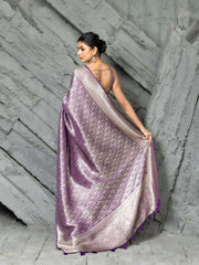 Plain Crepe Saree