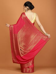 Zari Border Woven Chiffon Saree