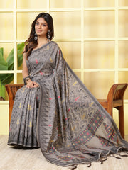 Resham Booti Woven Cotton Saree