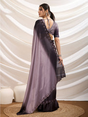 Embroidered Crepe Saree