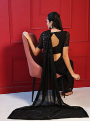 Embroidered Georgette Saree
