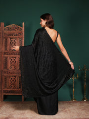 Embroidered Satin Saree