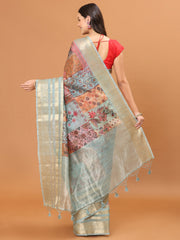 Digital Floral Printed Handloom Saree