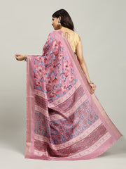 Floral Printed Art Silk Woven Saree