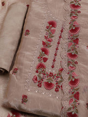 Printed Tissue Unstitched Suit With Dupatta