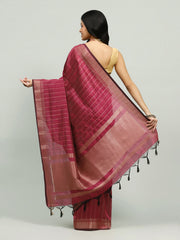 Embroidered Border Booti Art Silk Saree