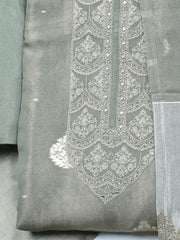 Embroidered Tissue Unstitched Suit With Dupatta