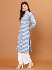 Printed Cotton Blend Kurta