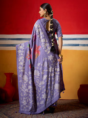 Digital Printed Art Silk Saree