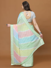 Floral Printed Chiffon Woven Saree