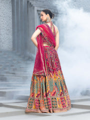 Zardozi Embroidery Crepe Lehenga Choli With Dupatta
