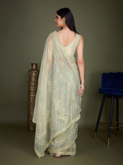 Embroidered Net Saree
