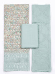 Embroidered Cotton Blend Unstitched Suit Pant & Dupatta