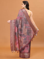 Digital Printed Handloom Woven Saree