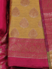 Neck Embroidered Cotton Blend Unstitched Suit With Dupatta