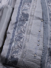 Printed Crepe Unstitched Suit With Dupatta