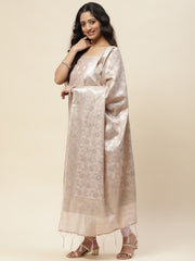 Woven Chanderi Unstitched Suit With Dupatta
