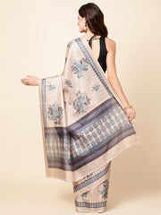 Digital Floral Printed Cotton Saree