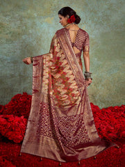 Abstract Print Georgette Saree