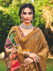 Printed Tussar Saree