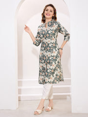 Floral Printed Cotton Kurta