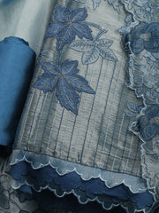 Embroidered Tissue Unstitched Suit With Dupatta