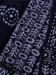 Printed Cotton Blend Unstitched Suit With Dupatta