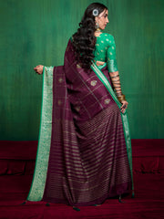 Abstract Printed Art Silk Saree