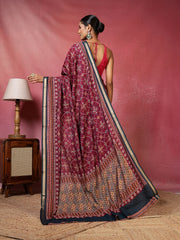 Digital Printed Art Silk Saree
