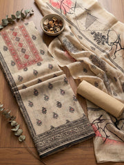 Printed Tissue Unstitched Suit With Pant & Dupatta