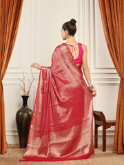 Plain Crepe Saree